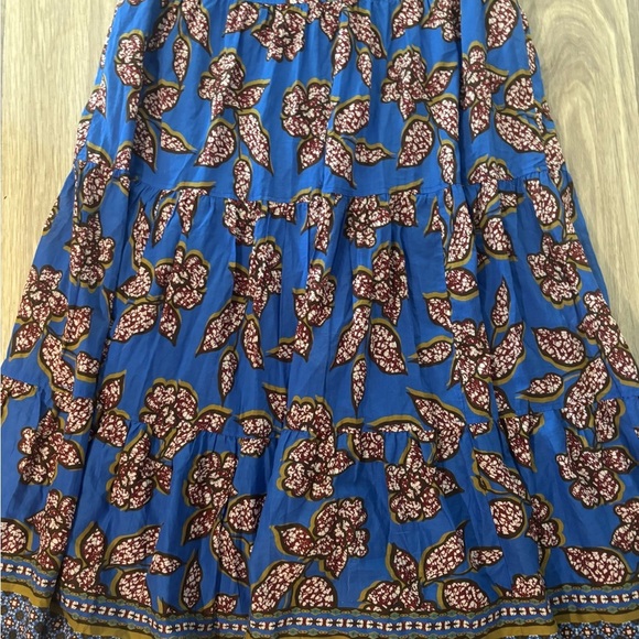 NWT Alexis Joyette Halter Blue and Brown Floral Maxi Dress - Picture 7 of 10